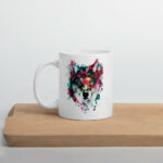 Cốc sứ hình Sói nghệ thuật độc đáo