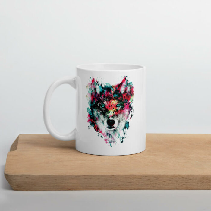 Cốc sứ hình Sói nghệ thuật độc đáo