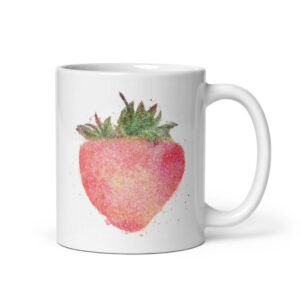 Cốc sứ hình dâu tây lấp lánh