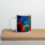 Cốc sứ hình tranh trừu tượng nhiều màu