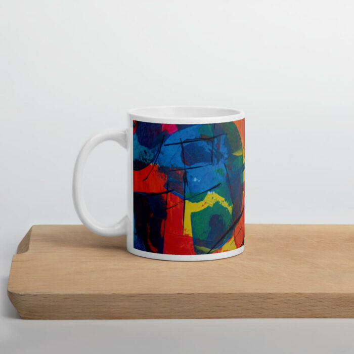 Cốc sứ hình tranh trừu tượng nhiều màu