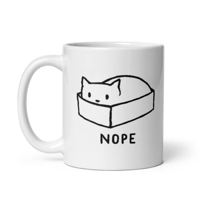 Cốc sứ hình mèo dễ thương Nope