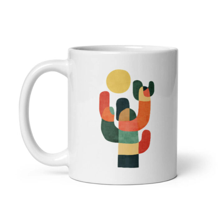 Cốc sứ hình cây xương rồng đầy màu sắc dễ thương