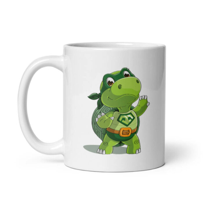 Cốc sứ hình siêu anh hùng rùa dễ thương