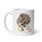 Cốc Sứ hình dạng trừu tượng màu nâu