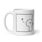 Bộ hai cốc sứ dễ thương hình trọc trắng dành cho cặp đôi