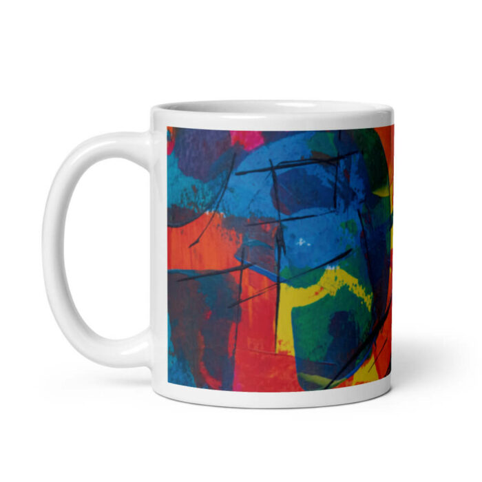 Cốc sứ hình tranh trừu tượng nhiều màu