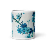 Cốc sứ hình hoa đào xanh tuyệt đẹp