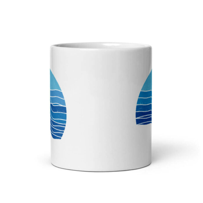 Cốc sứ hình đại dương xanh