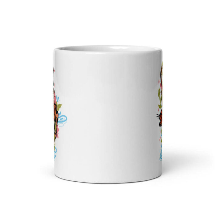 Cốc sứ hoạ tiết hình con hổ mạnh mẽ