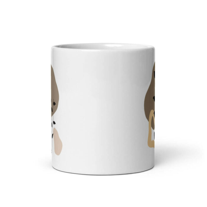 Cốc Sứ hình dạng trừu tượng màu nâu