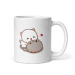 Cốc sứ hình mèo Mochi Peach Cat dễ thương