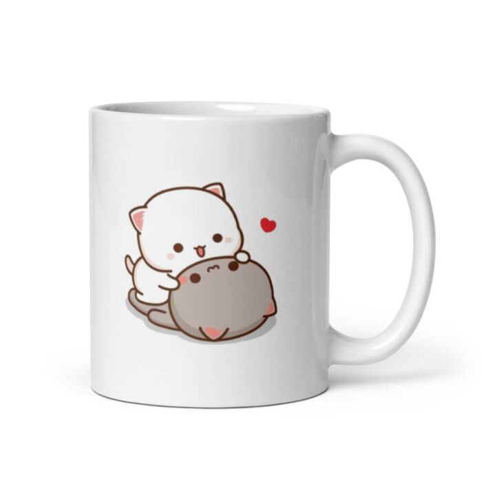 Cốc sứ hình mèo Mochi Peach Cat dễ thương