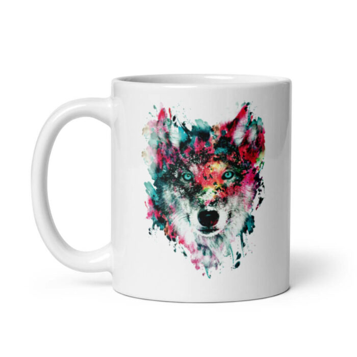 Cốc sứ hình Sói nghệ thuật độc đáo