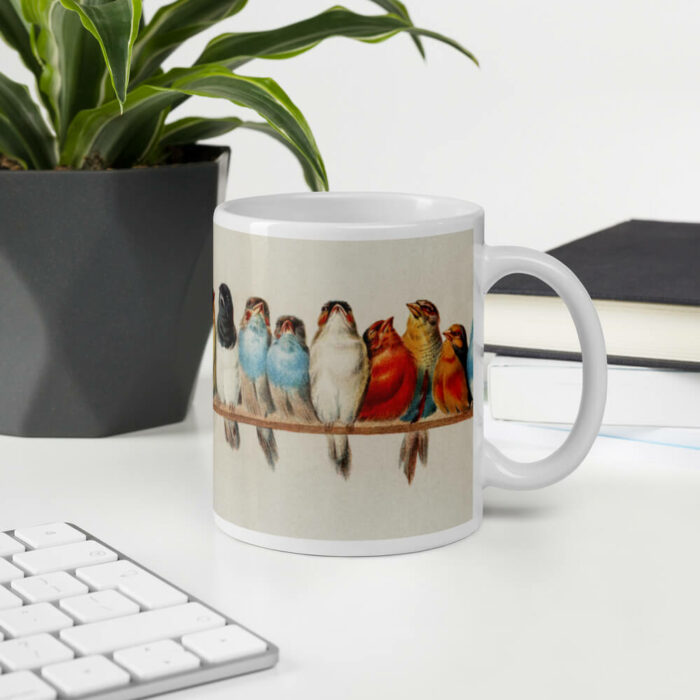 Cốc sứ hình chim bói cá cổ điển