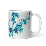 Cốc sứ hình hoa đào xanh tuyệt đẹp