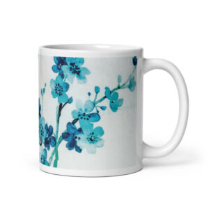 Cốc sứ hình hoa đào xanh tuyệt đẹp