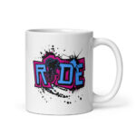 Cốc sứ hình tay đua và xe đạp leo núi