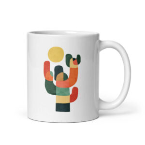 Cốc sứ hình cây xương rồng đầy màu sắc dễ thương