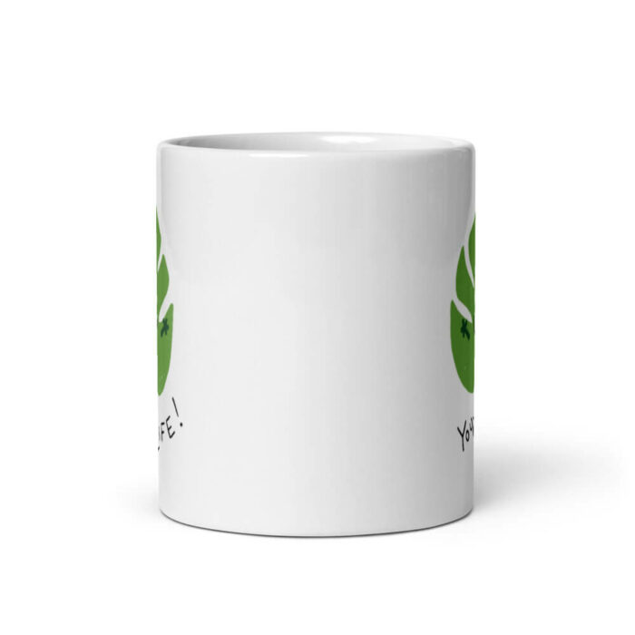 Cốc sứ hình lá dễ thương Leaf Your Life