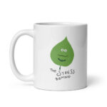 Cốc sứ hình lá dễ thương Leaf the stress behind