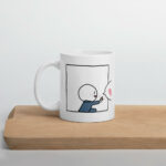 Bộ hai cốc sứ hình trọc trắng cầu hôn dành cho cặp đôi