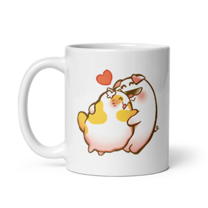 Cốc sứ hình Ủn Ủn và Meo Meo dễ thương