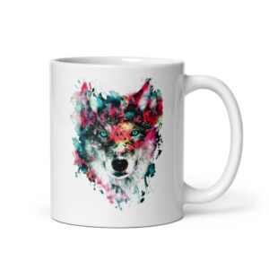 Cốc sứ hình Sói nghệ thuật độc đáo