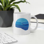 Cốc sứ hình đại dương xanh