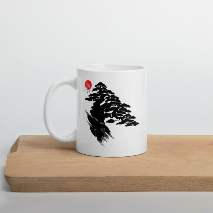 Cốc sứ hình bonsai ký đá đẹp và độc đáo