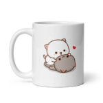 Cốc sứ hình mèo Mochi Peach Cat dễ thương