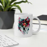 Cốc sứ hình Sói nghệ thuật độc đáo