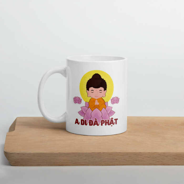 Cốc sứ hình Phật giáo A di đà phật
