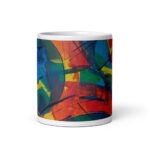 Cốc sứ hình tranh trừu tượng nhiều màu