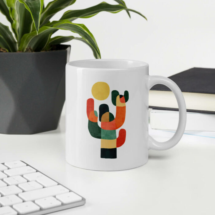 Cốc sứ hình cây xương rồng đầy màu sắc dễ thương