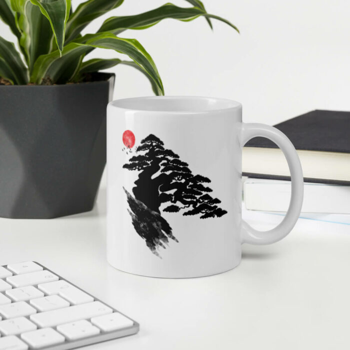 Cốc sứ hình bonsai ký đá đẹp và độc đáo