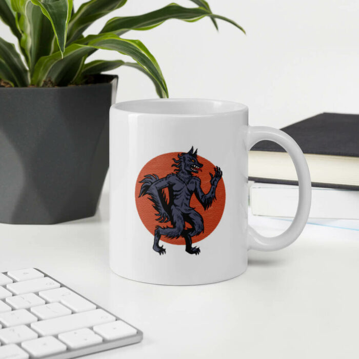 Cốc sứ hình người sói kiểu vintage