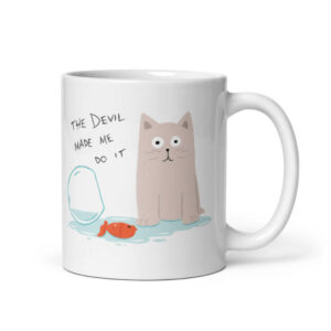 Cốc sứ hình mèo dễ thương và kinh dị