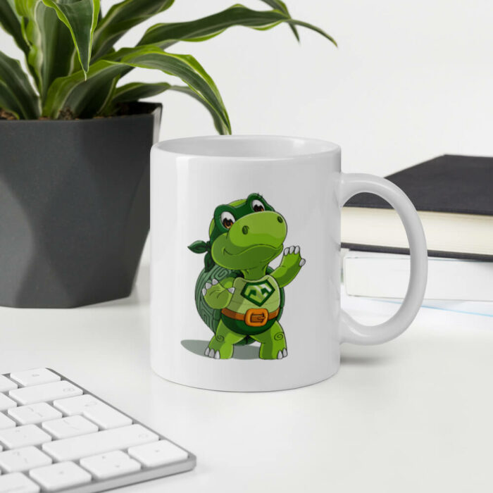 Cốc sứ hình siêu anh hùng rùa dễ thương