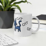 Cốc sứ hình mèo CAT CAT CAT CAT dễ thương