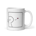 Bộ hai cốc sứ dễ thương hình trọc trắng dành cho cặp đôi