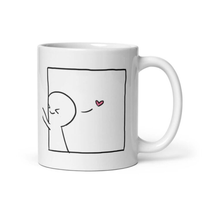 Bộ hai cốc sứ dễ thương hình trọc trắng dành cho cặp đôi