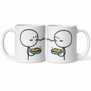 Bộ hai cốc sứ dễ thương dành cho cặp đôi