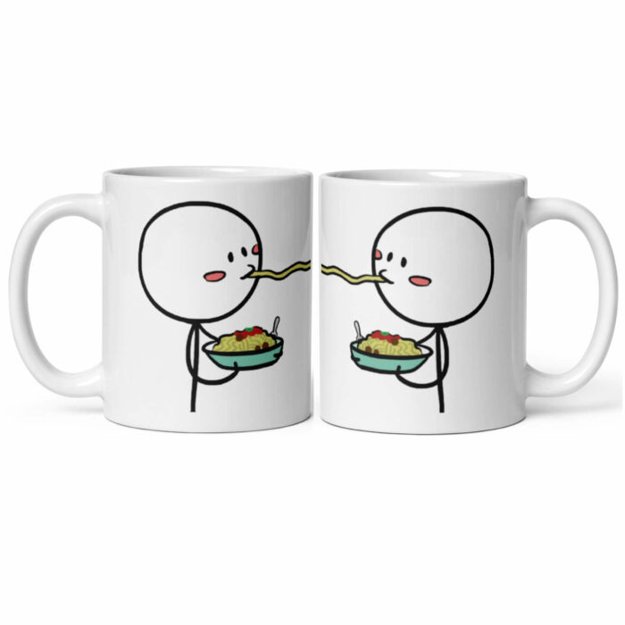 Bộ hai cốc sứ dễ thương dành cho cặp đôi Bộ hai cốc sứ dễ thương dành cho cặp đôi