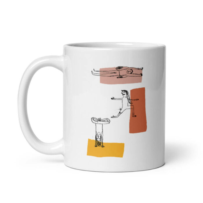 Cốc sứ hình vẽ tập Yoga độc đáo