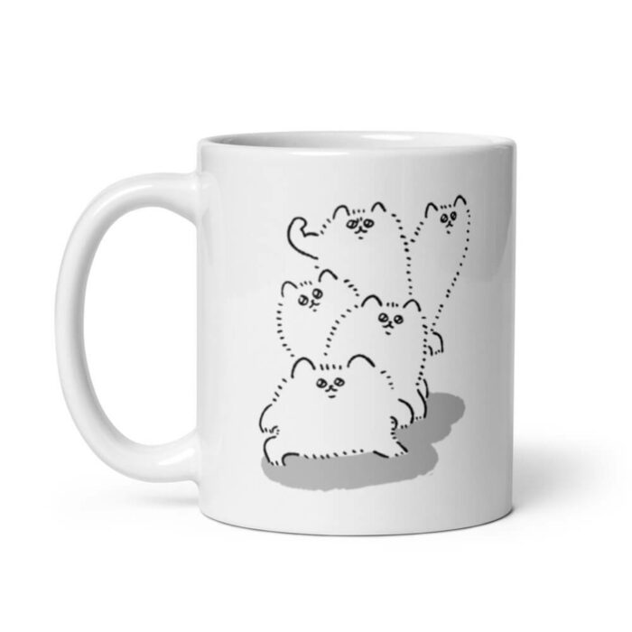 Cốc sứ hình vẽ chó Kedama dễ thương 2