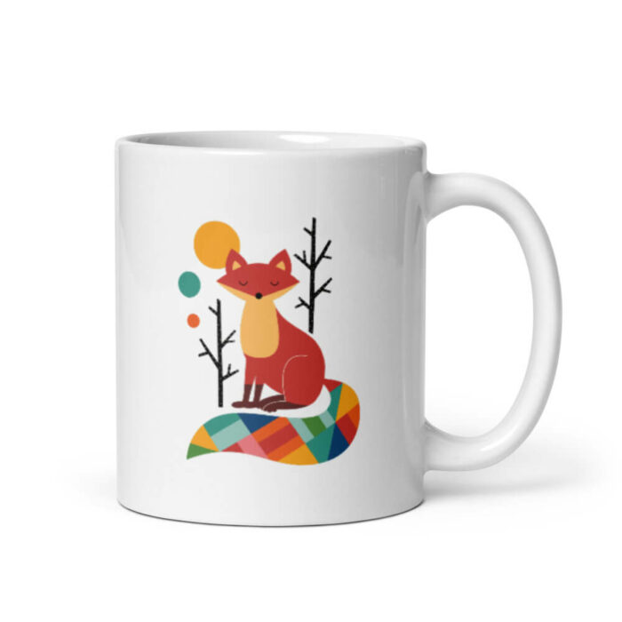Cốc sứ hình cáo cầu vồng dễ thương Cốc sứ hình cáo cầu vồng dễ thương
