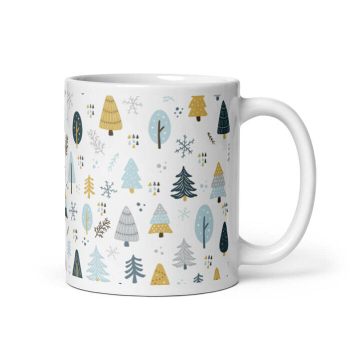 Cốc sứ hình vẽ khu rừng mùa đông Cốc sứ hình vẽ khu rừng mùa đông