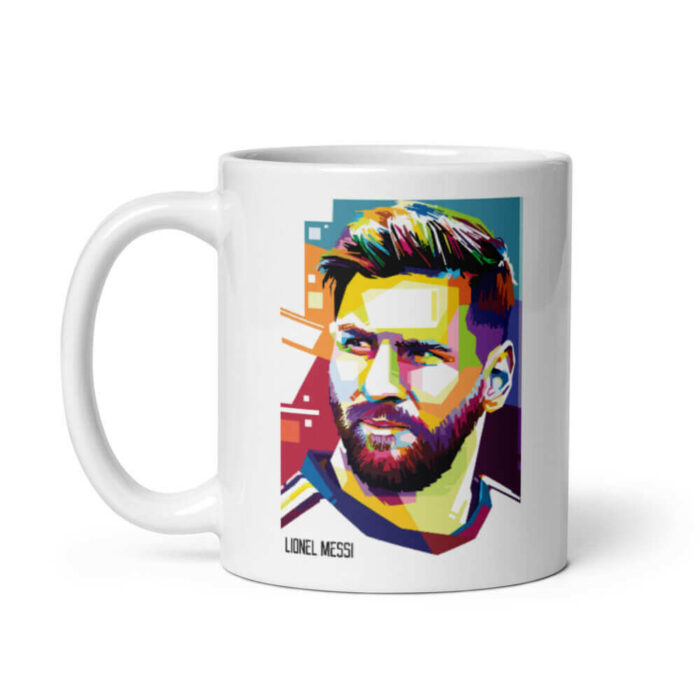 Cốc sứ hình Lionel Messi đầy màu sắc