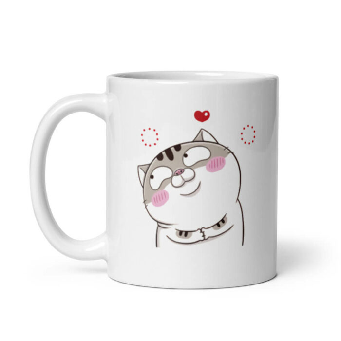 Cốc sứ hình mèo Ami bụng bự dễ thương